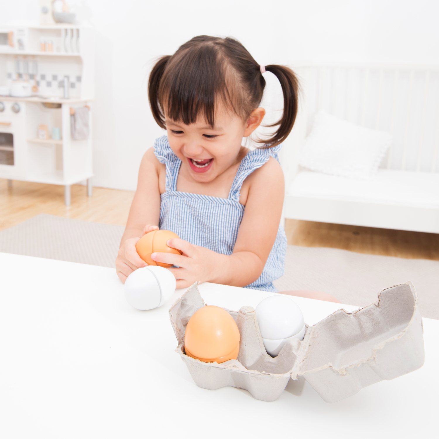 Caixa de ovos em madeira - 4 uni