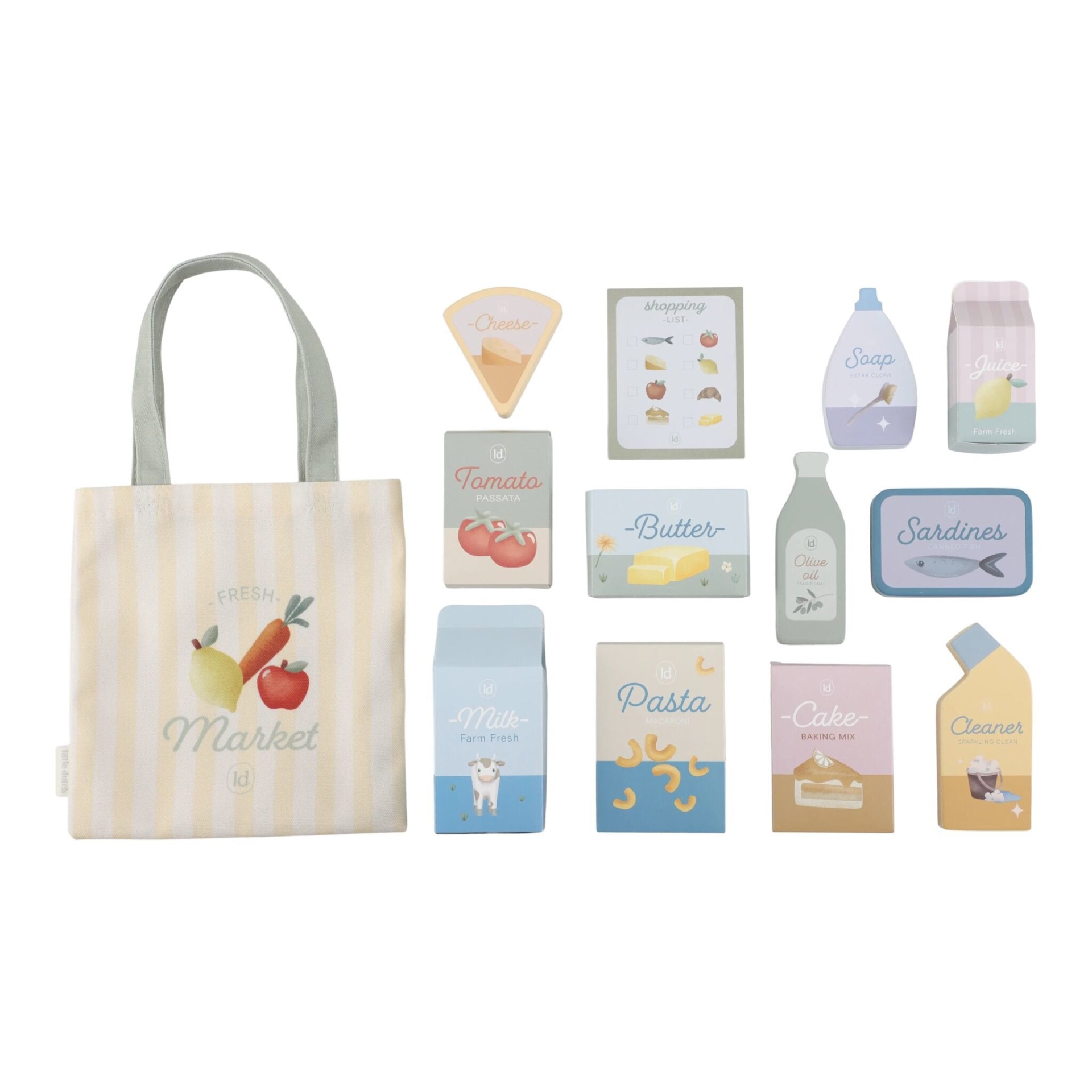 Carrinho de compras em madeira