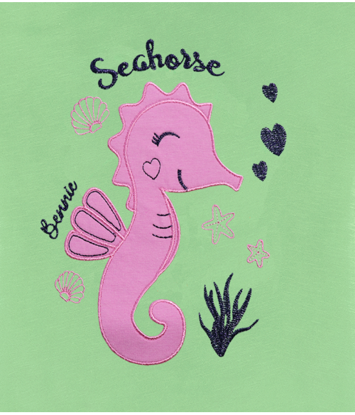 Conjunto t-shirt e calções SeaHorse - 6 meses