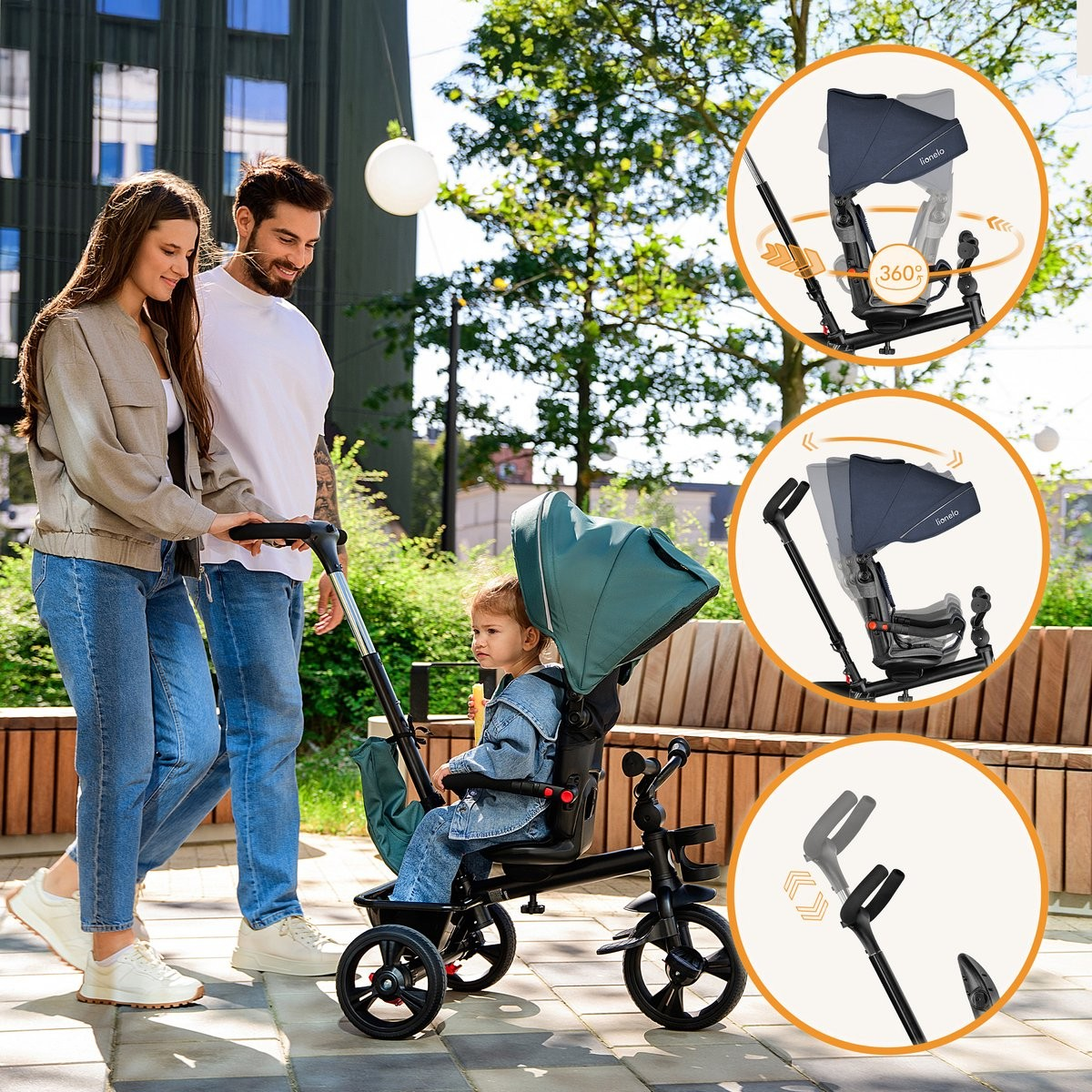 Triciclo evolutivo 2 em 1 Haari Bubblegum