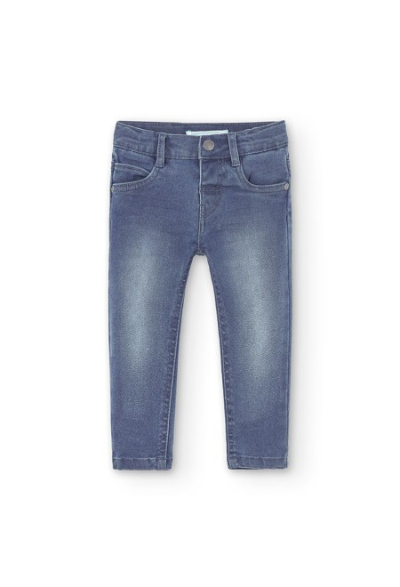 Calças denim elásticas menino Azul 12 meses - 8 anos
