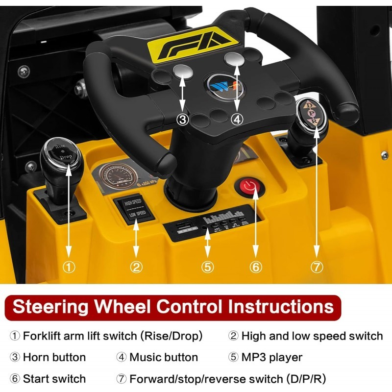 Empilhador elétrico 12V elevatório