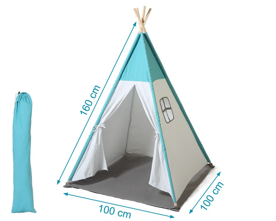 Tenda Tipi infantil azul100x100x160cm