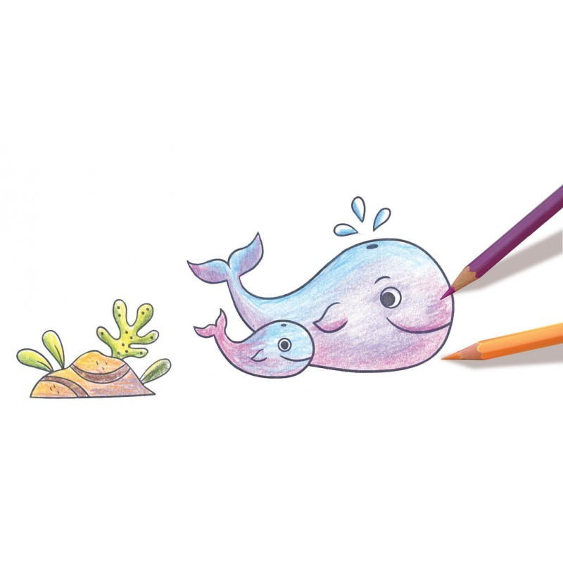 Jogo de carimbos e colorir - Oceano