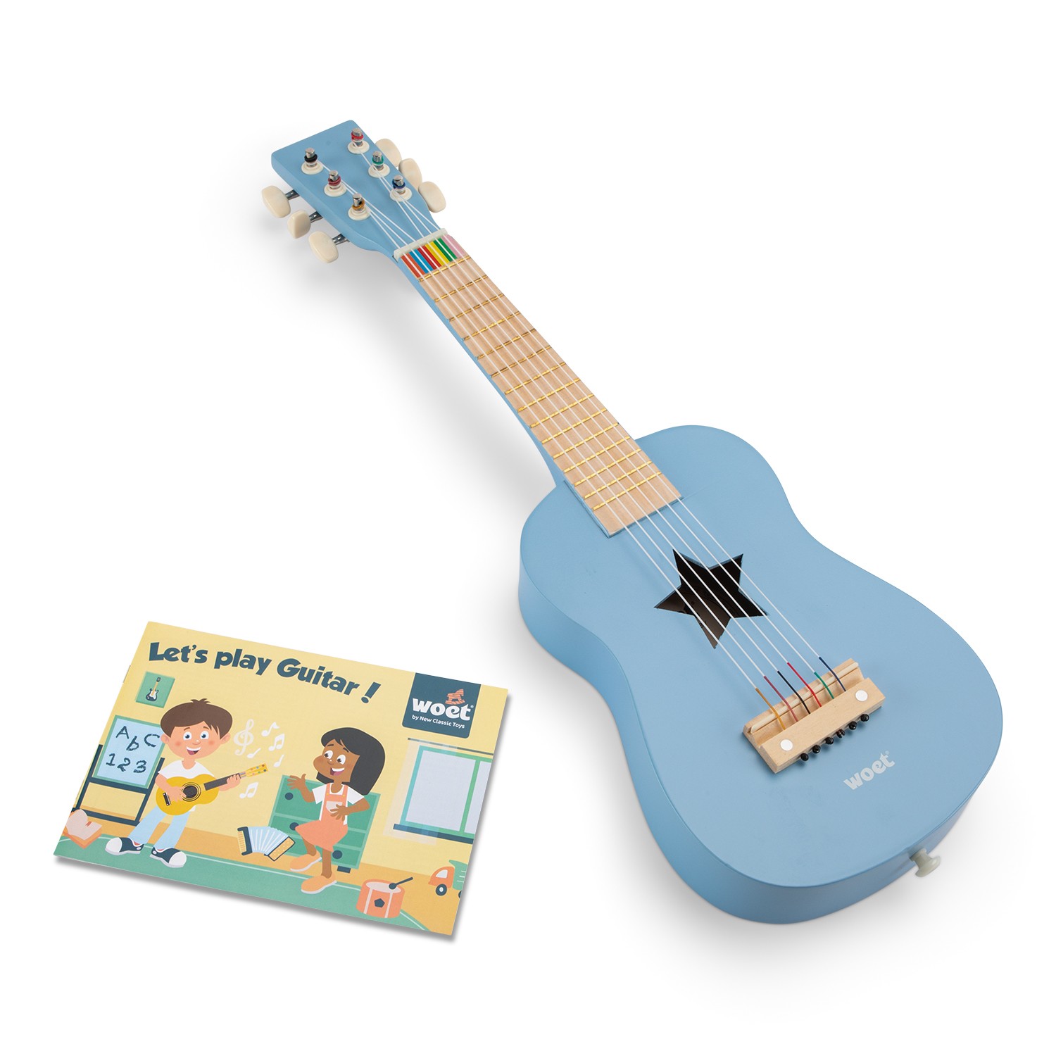 Guitarra Star em madeira - Azul