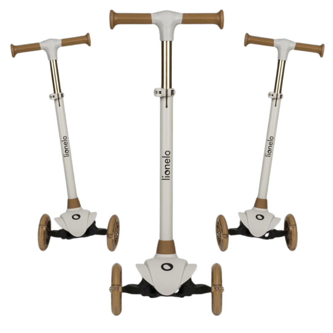 Trotinete 3 rodas Jessy cinza/castanho