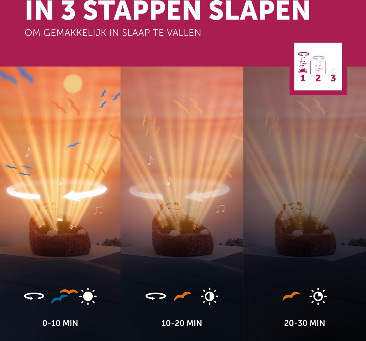 Projetor pôr do sol - ouriço Henry