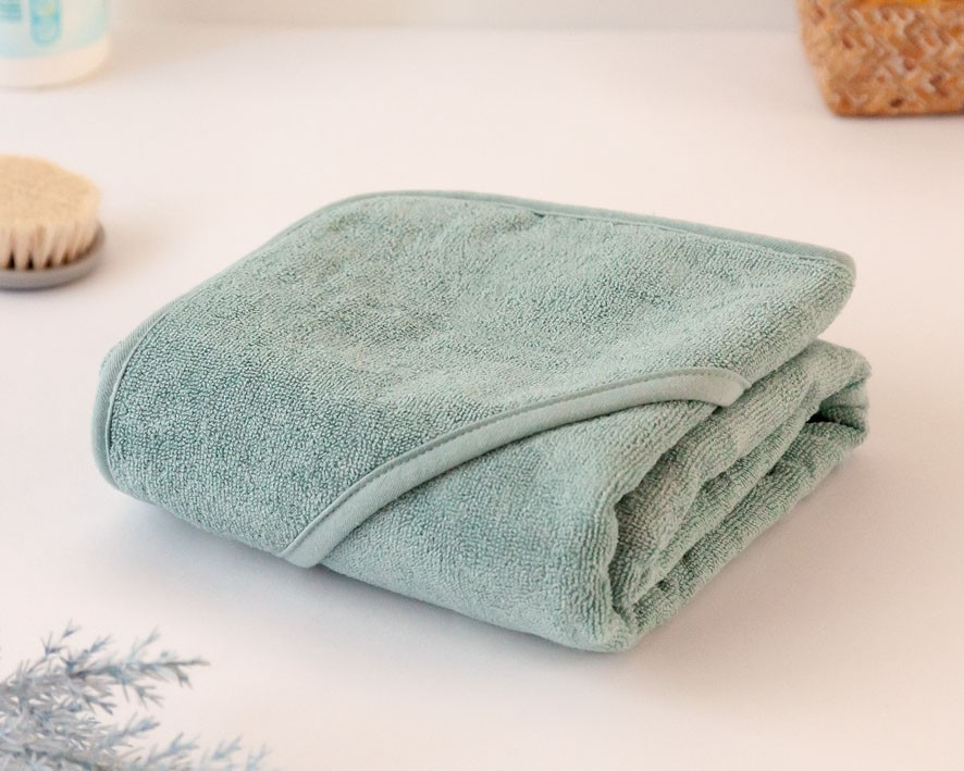 Toalha de banho bambu 100x100cm - sálvia