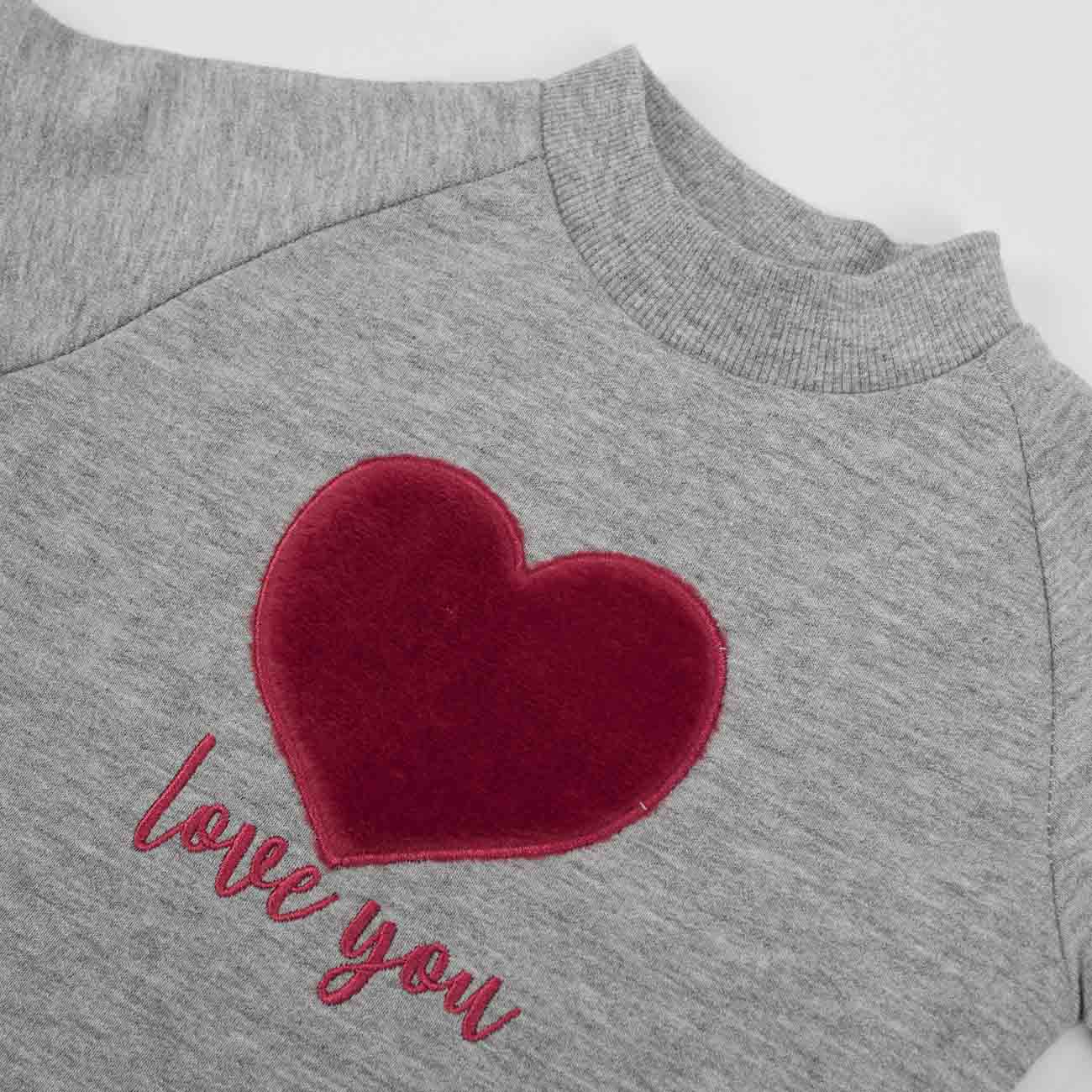 Fato de treino orgânico coração 9-24 meses