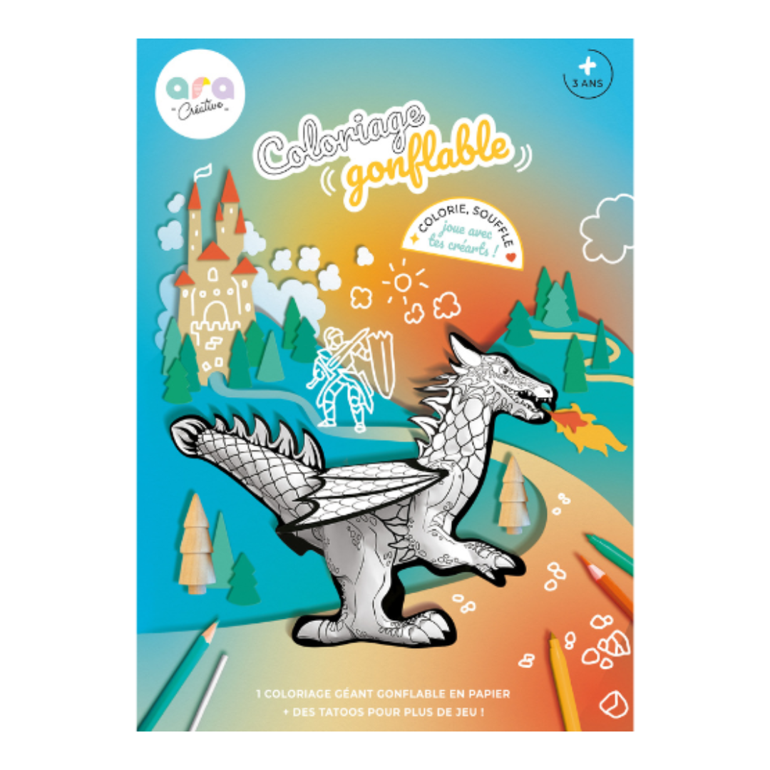 Desenhos insufláveis ​​para colorir - Dragão