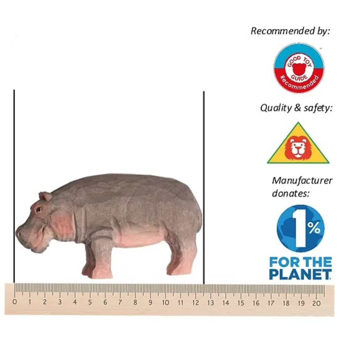 Hipopótamo em madeira