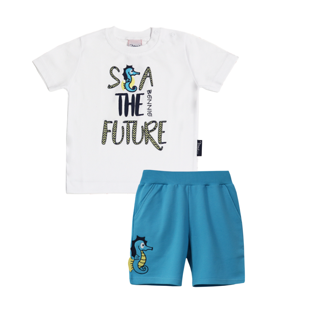 Conjunto T-shirt e calção Sea the future 36 meses