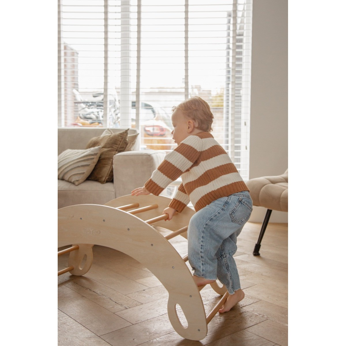 Arco escalada/baloiço em madeira