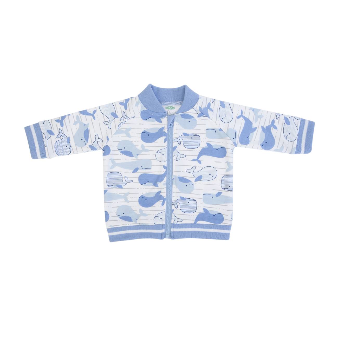 Casaco orgânico Baleia 24-36 meses