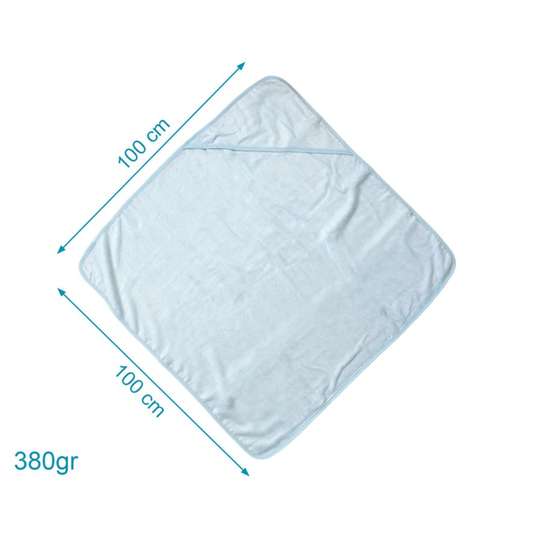 Toalha de banho bambu 100x100cm - azul