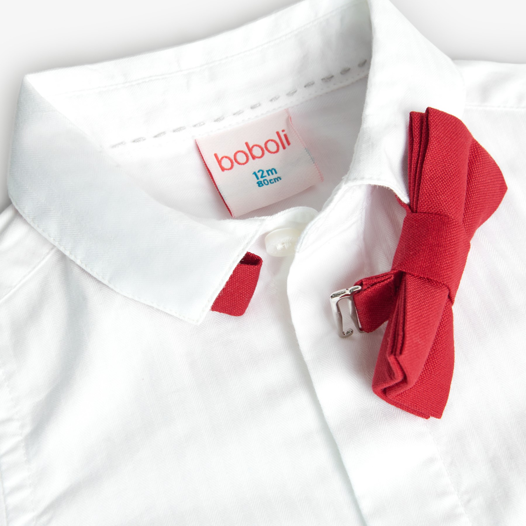 Camisa clássica e laço 3-8 anos