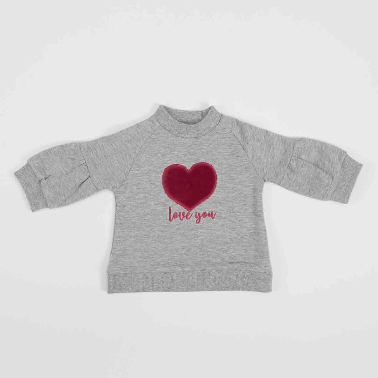 Fato de treino orgânico coração 9-24 meses