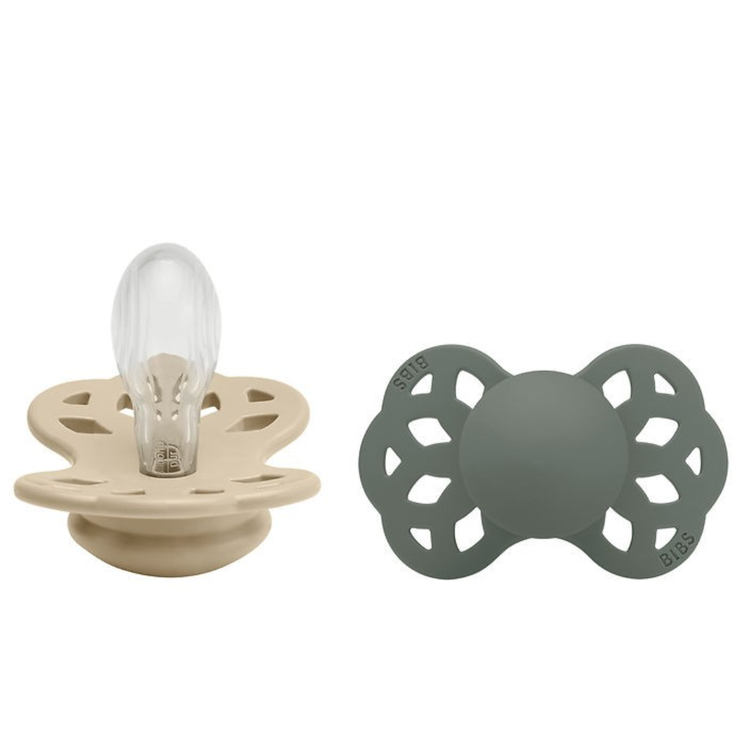 Pack 2 chupetas BIBS simétricas Vanilla/Pine 6-18 meses
