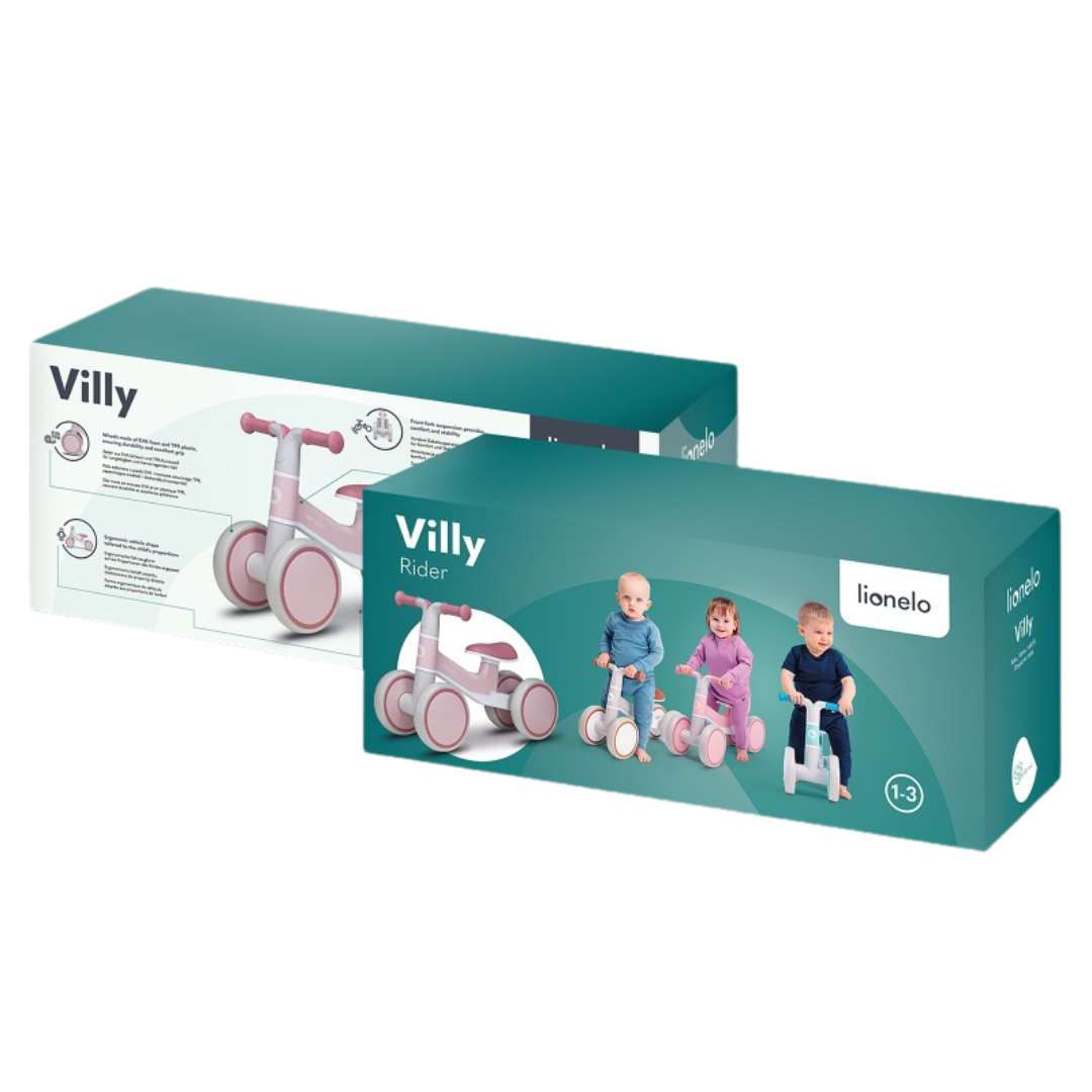 Triciclo sem pedais Villy Rosa