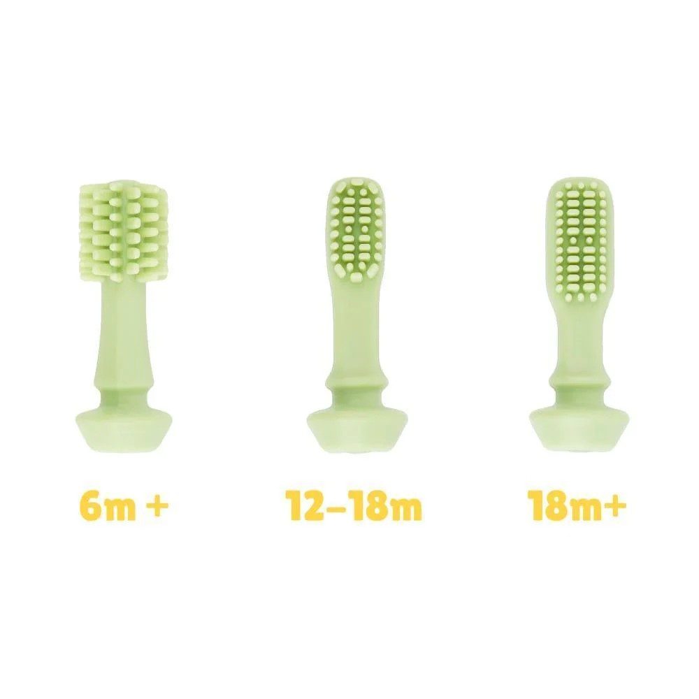 Escova de dentes de aprendizagem em silicone