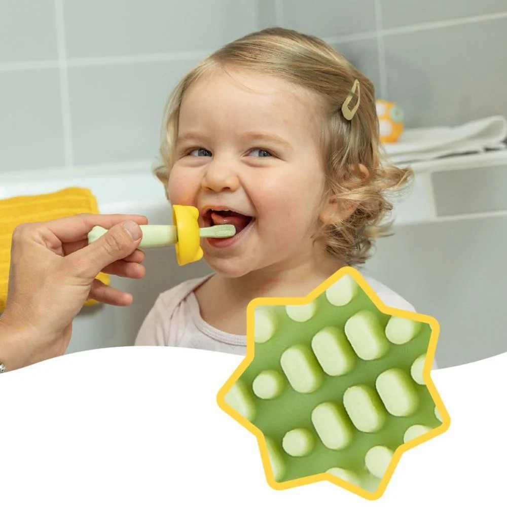 Escova de dentes de aprendizagem em silicone