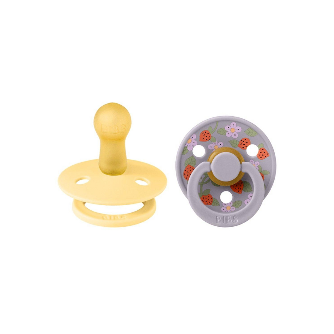 Pack 2 chupetas BIBS redondas Strawberries 6-18 meses