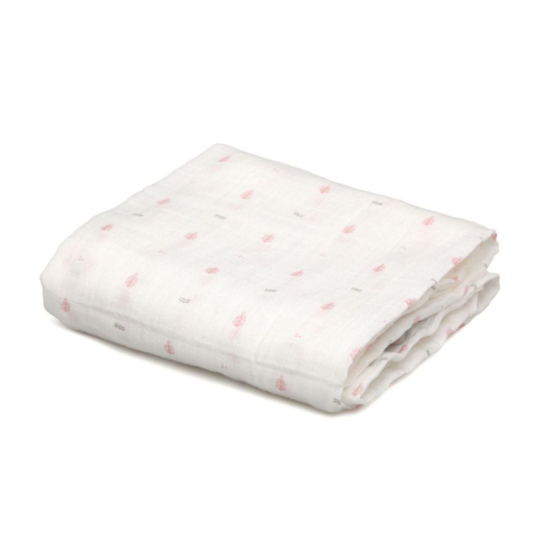 Musselina bambu estampado Rosa