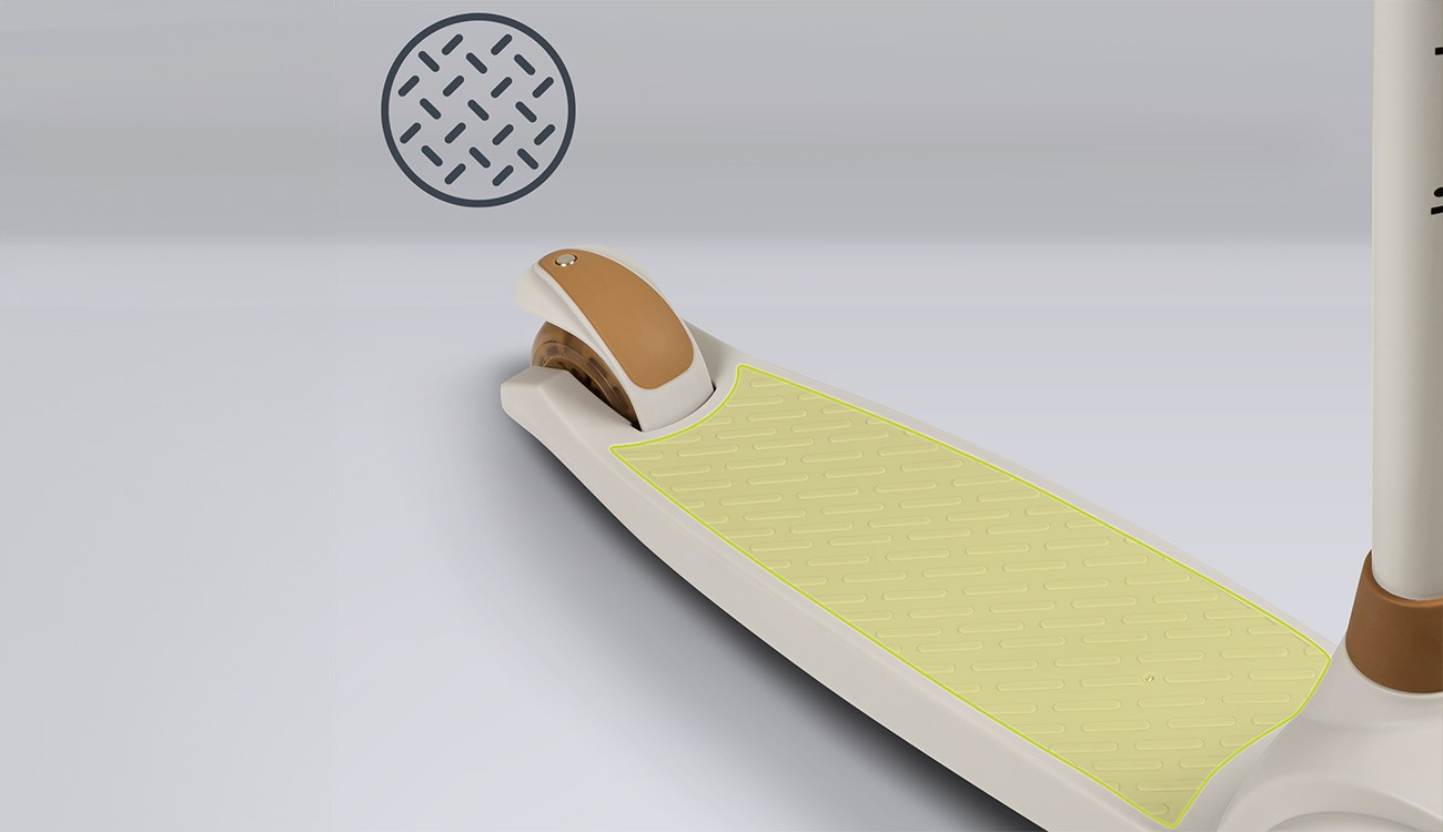 Trotinete 3 rodas Jessy cinza/castanho