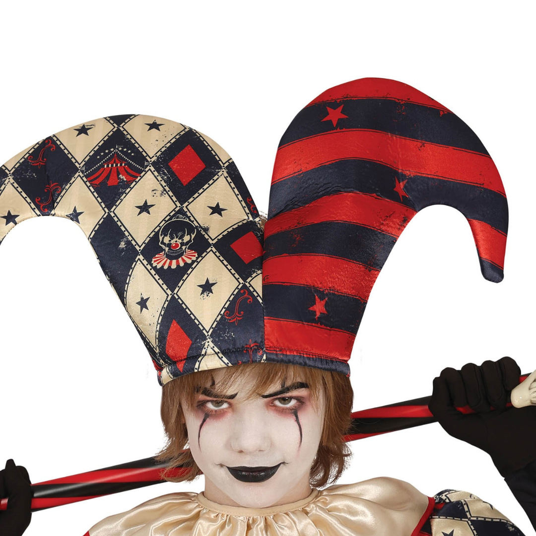 Fantasia Arlequim bobo da corte 5-12 anos