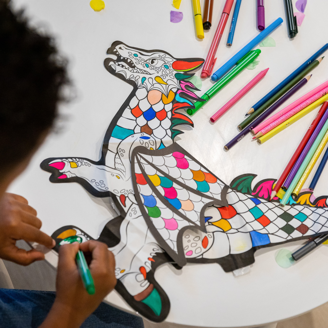 Desenhos insufláveis ​​para colorir - Dragão