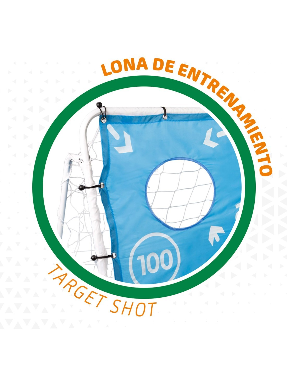 Baliza de futebol c/tela de treino 182x91x122cm
