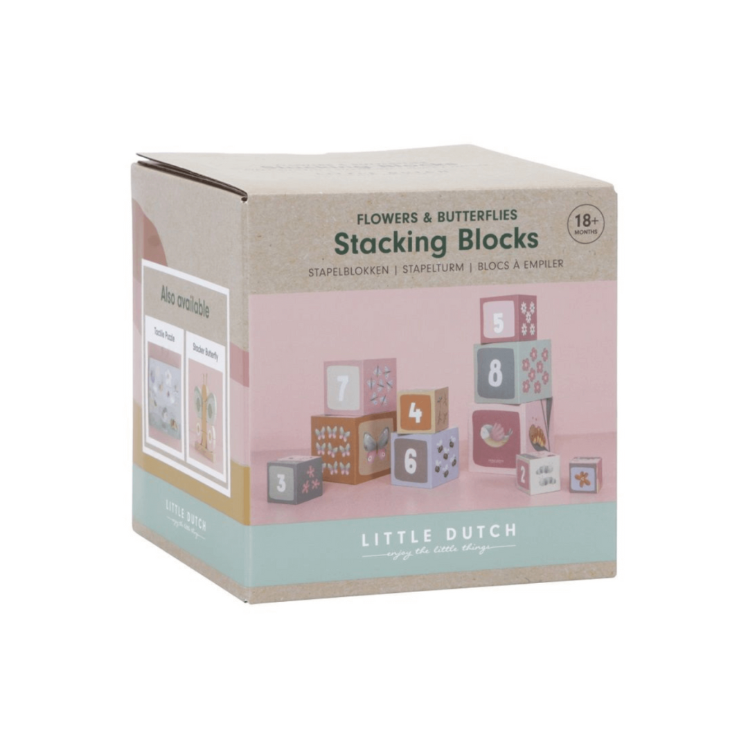 Cubos de empilhar em cartão - Flowers & Butterflies