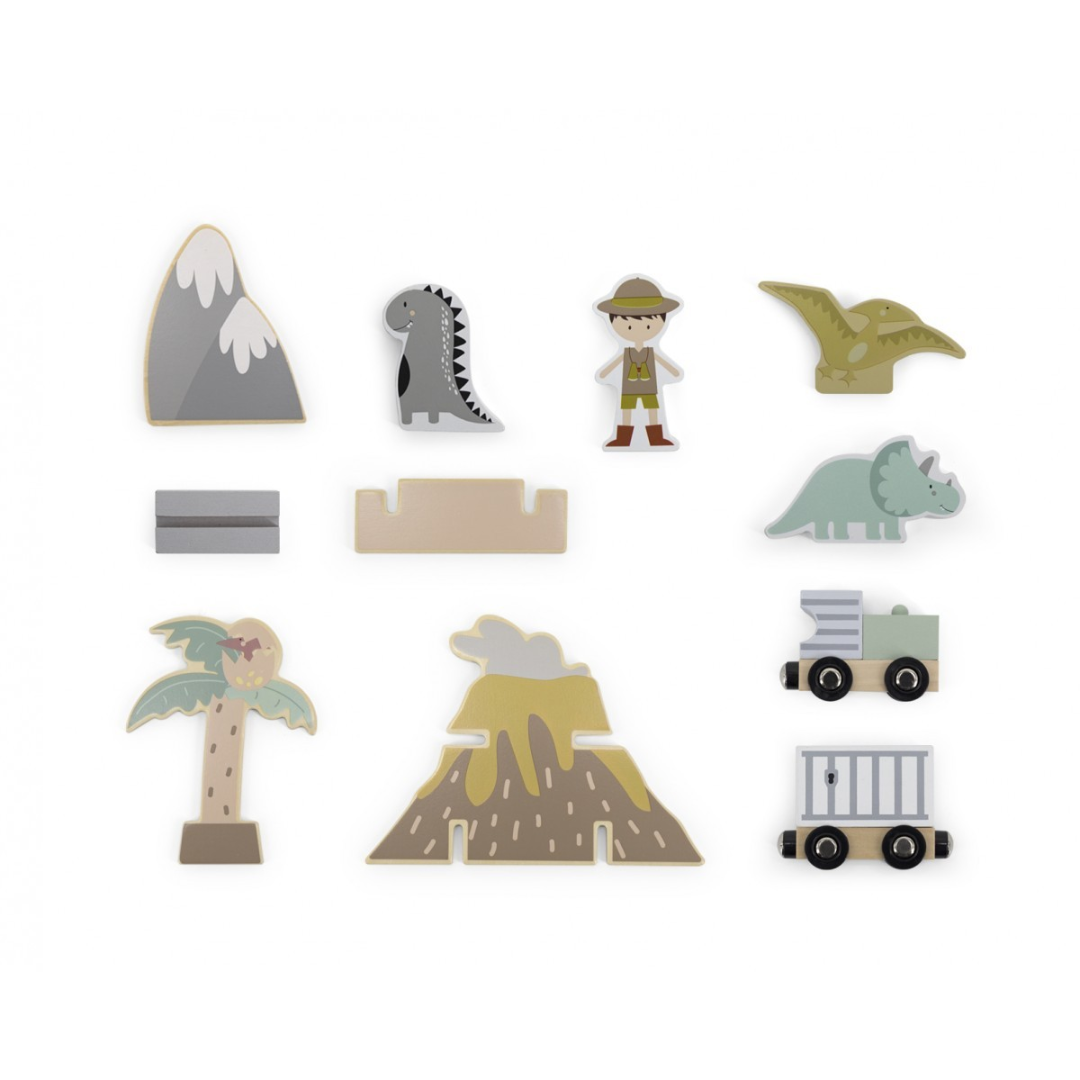 Pista / Expansão ferroviária Dinoland em madeira