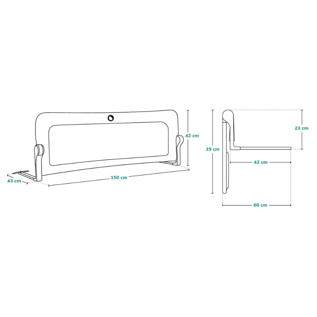 Barreira de segurança para cama 150cm