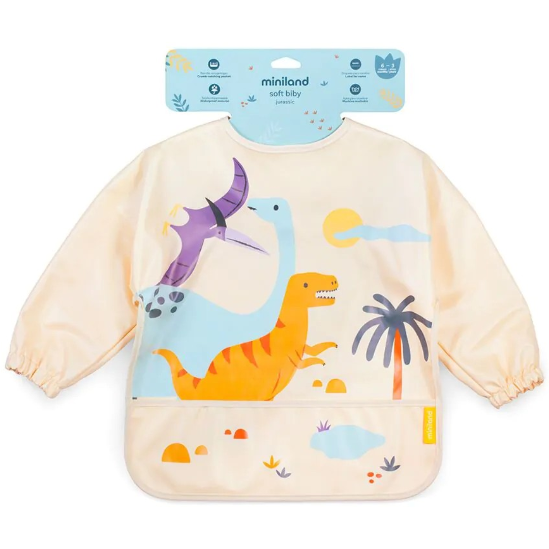 Babete impermeável com mangas Jurássico