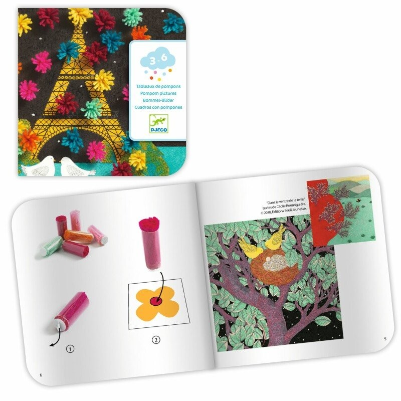 Explosão - Colagem com pompons