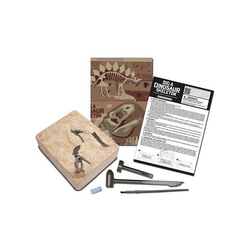 Escave um esqueleto de dinossauro - Triceratops