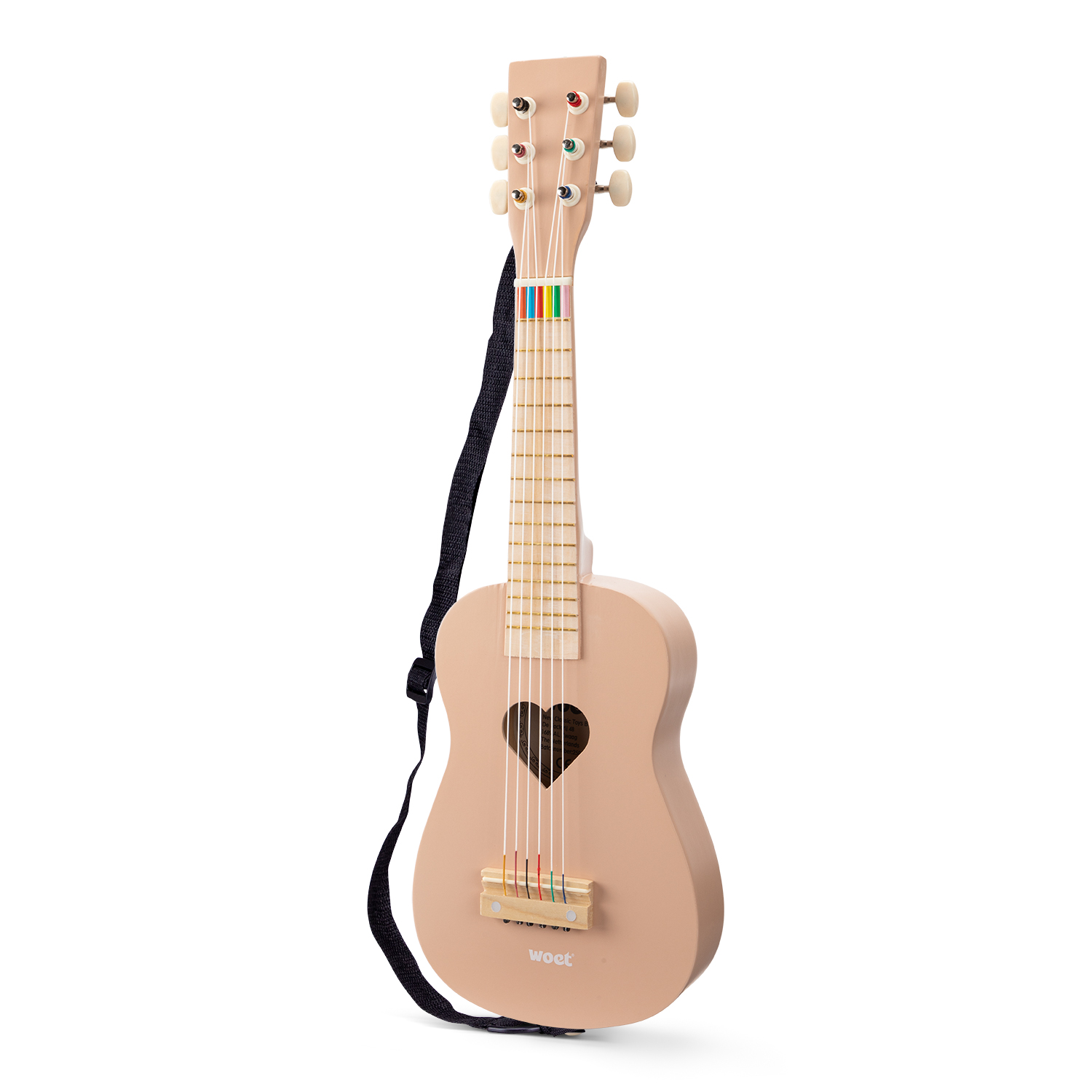 Guitarra Heart em madeira - Rosa