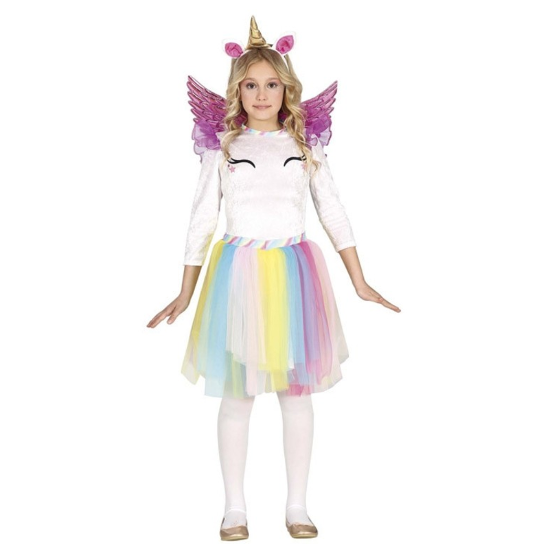 Fantasia Unicórnio arco-íris 3-12 anos