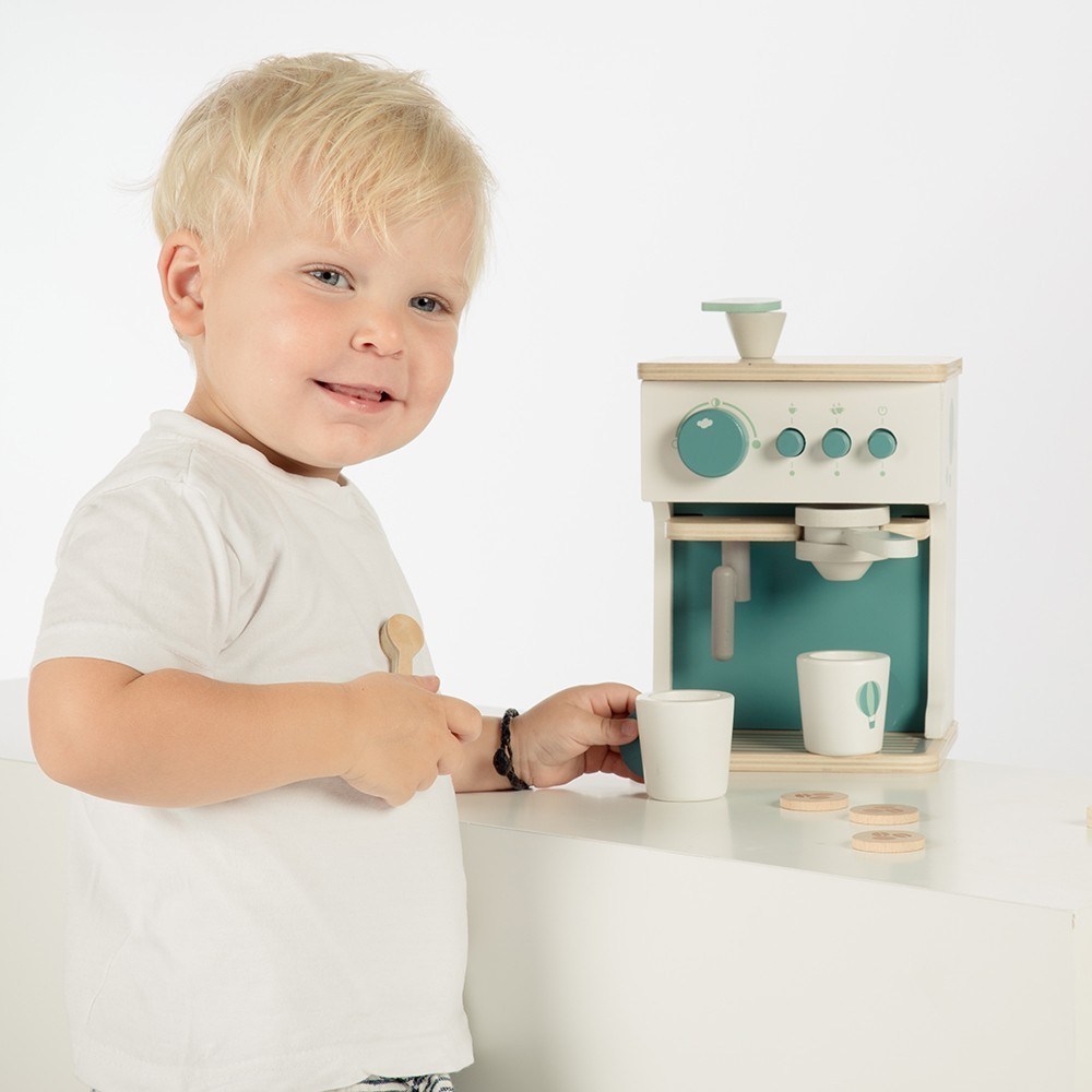 Máquina de café expresso em madeira Verde