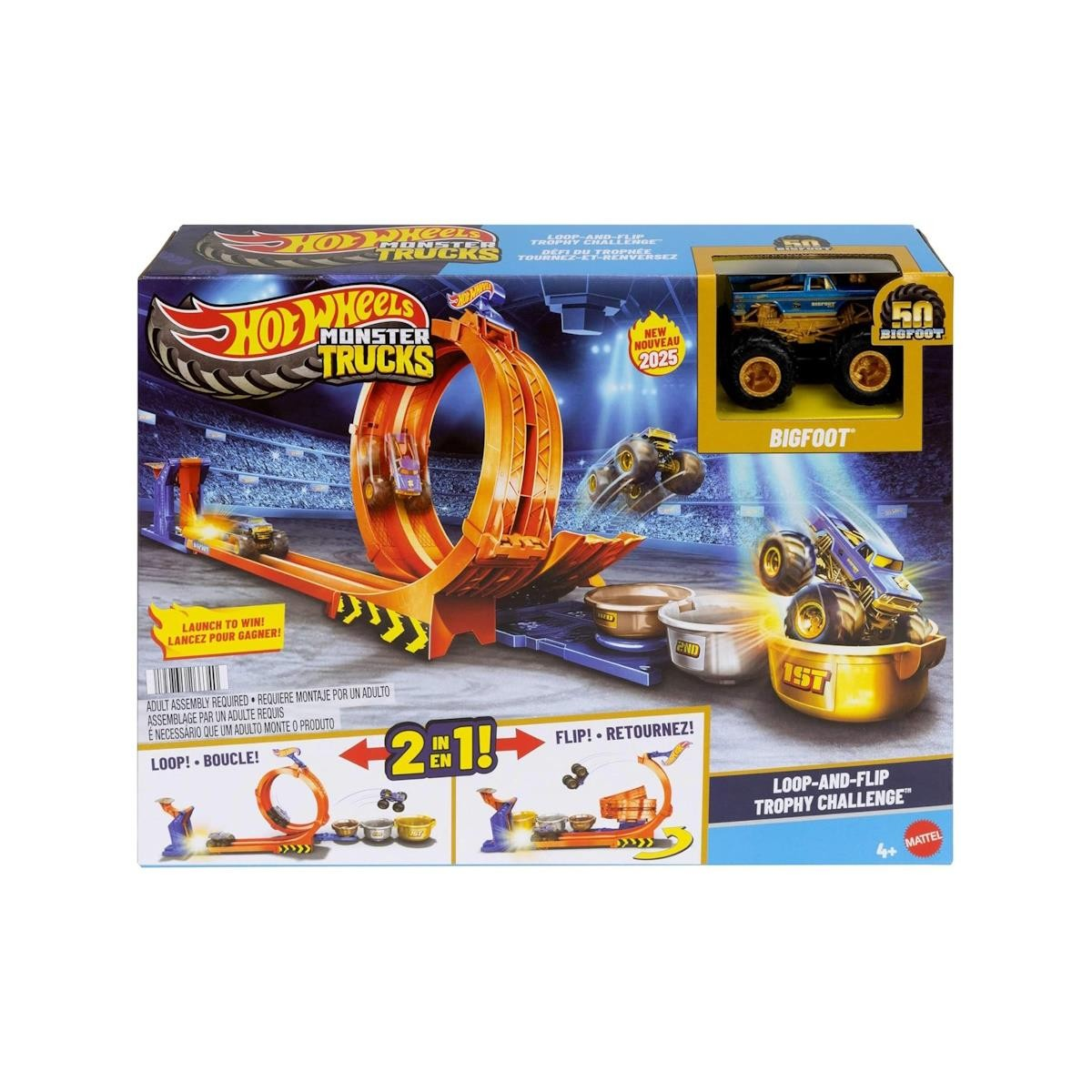 Hot Wheels Monster Trucks Loop and Flip Trophy Challenge