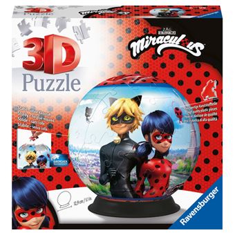 Puzzle 3D Redondo Miraculous Lady Bug 72 peças