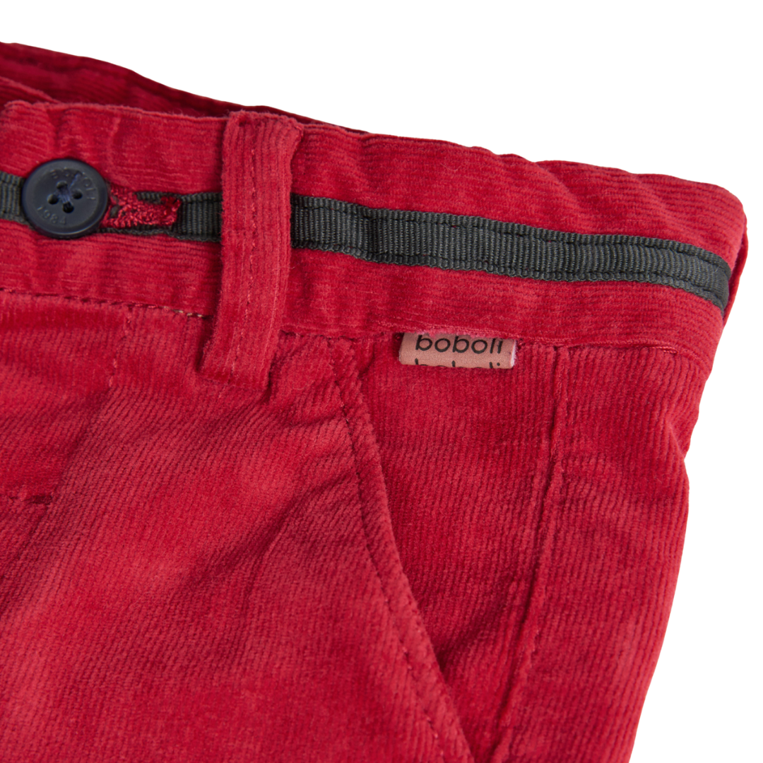 Calças bombazine vermelhas 12-36 meses