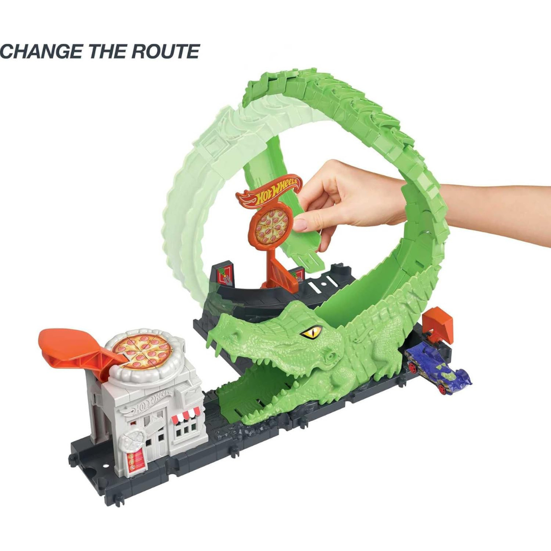 Hot Wheels City Looping de Ataque do Crocodilo