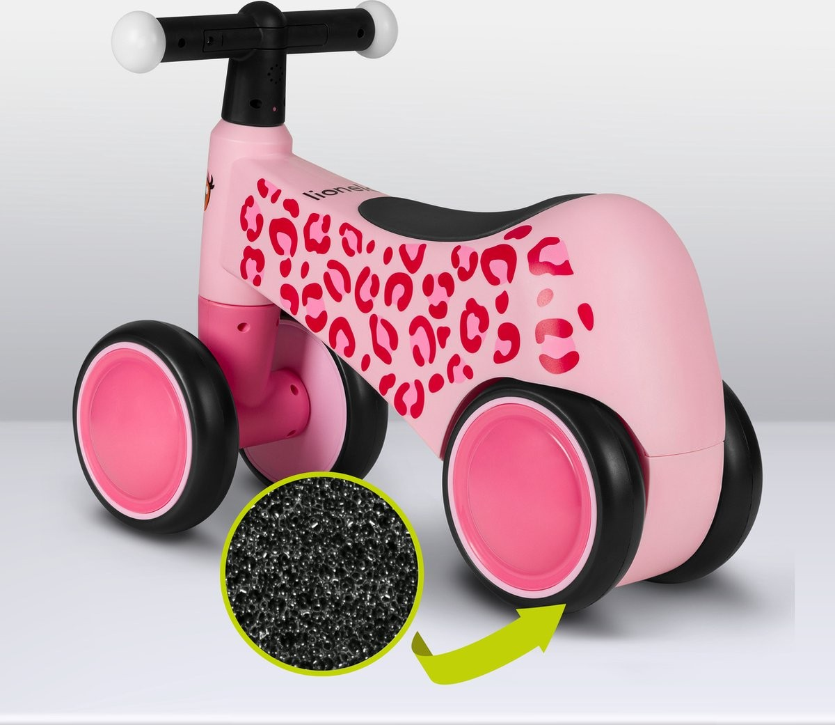 Triciclo sem pedais leopardo Sammy