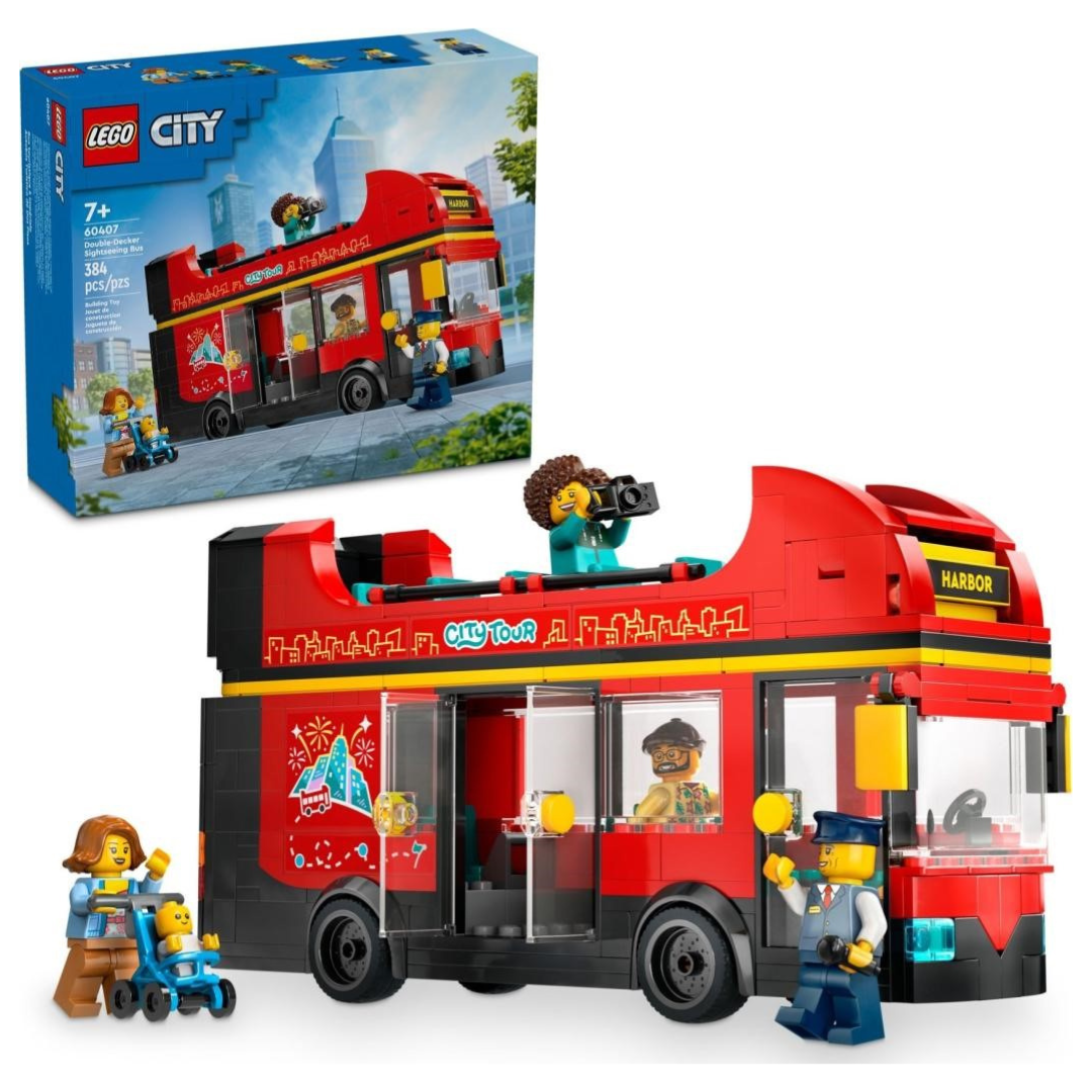 LEGO City 60407 - Autocarro turístico vermelho de 2 andares