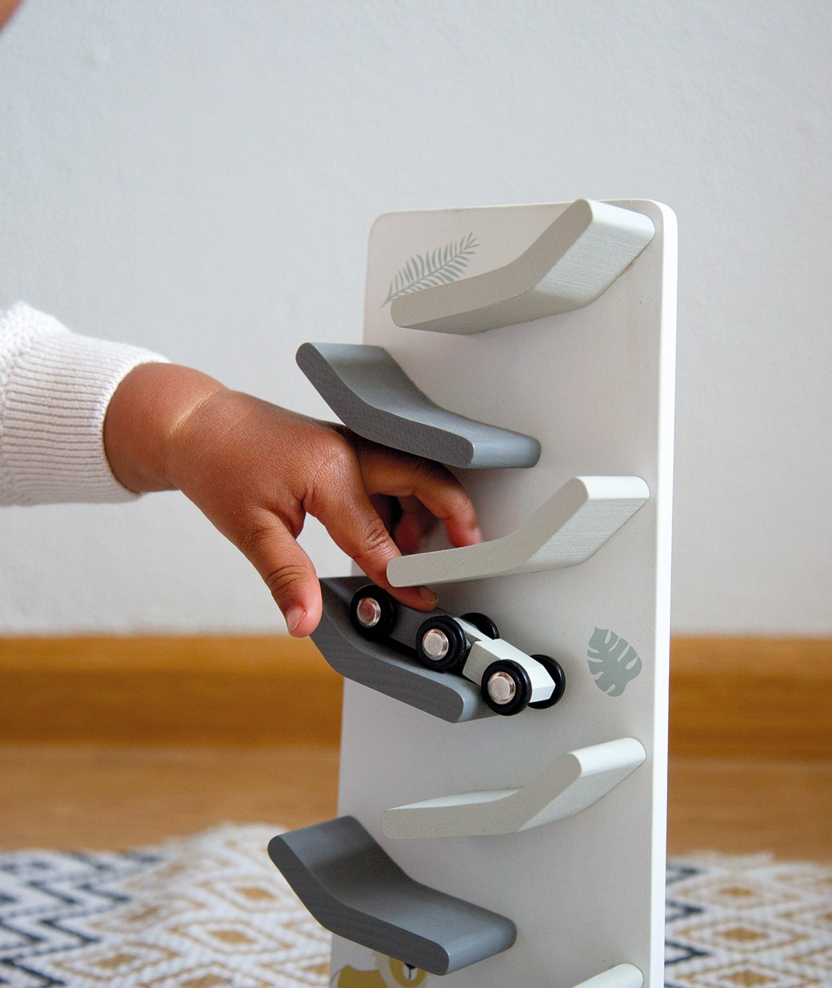 Pista de carros zigzag Race-track em madeira