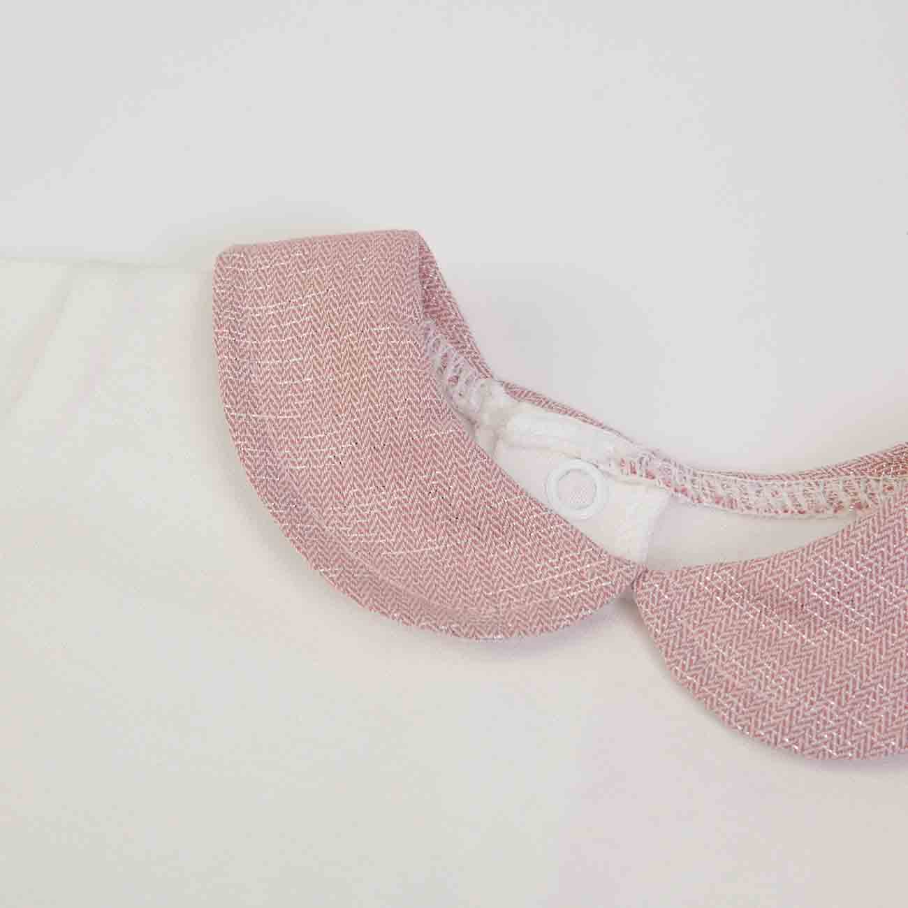 Camisola com gola e saia rosa 6-12 meses
