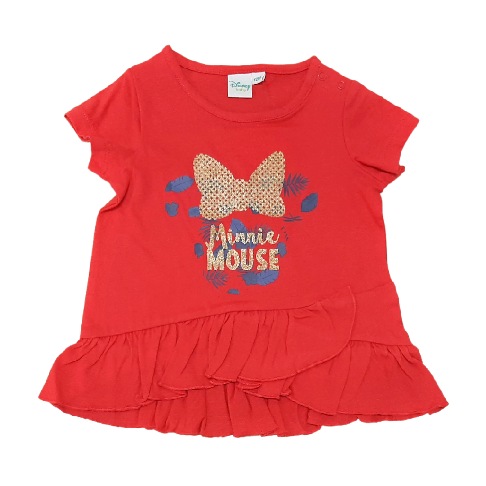 T-shirt Minnie vermelha 12-36 meses