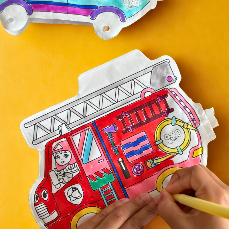 Desenhos insufláveis ​​para colorir - Polícia e Bombeiros